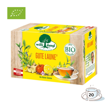 Willi Dungl Bio Tee Gute Laune, Kräuter-Grüntee, 20 Teebeutel